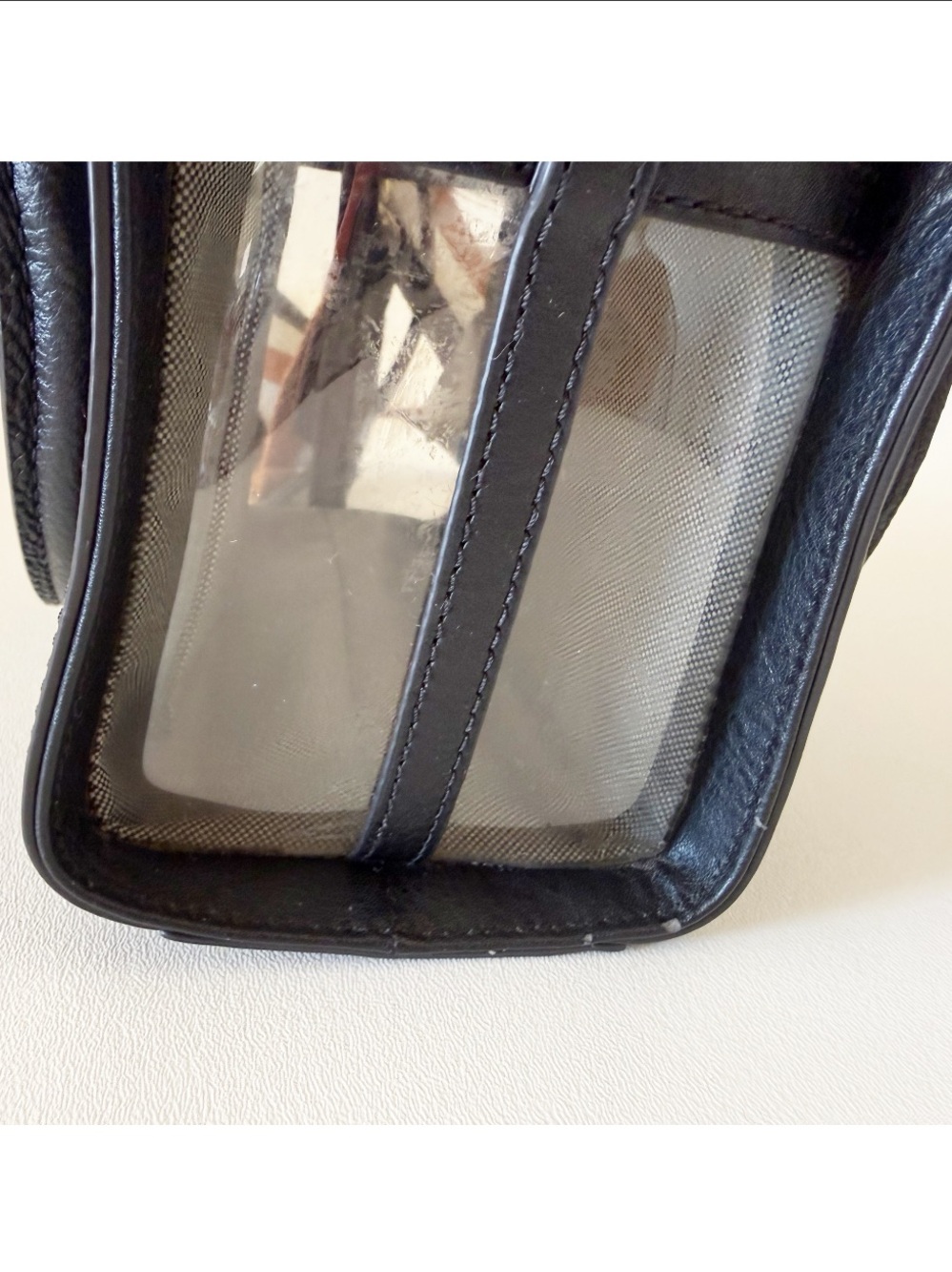 Fossil Hope Bag Leather Top-Handle Crossbody with Striped Strap Black Small - Picture 8 of 15
